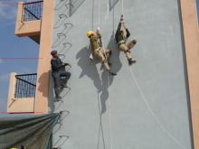 Abseiling practice 