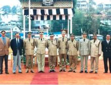 Officers of the Department posing for Photograph on Annual Day Parade Dec 2000 at the C.T.I Parade Ground.